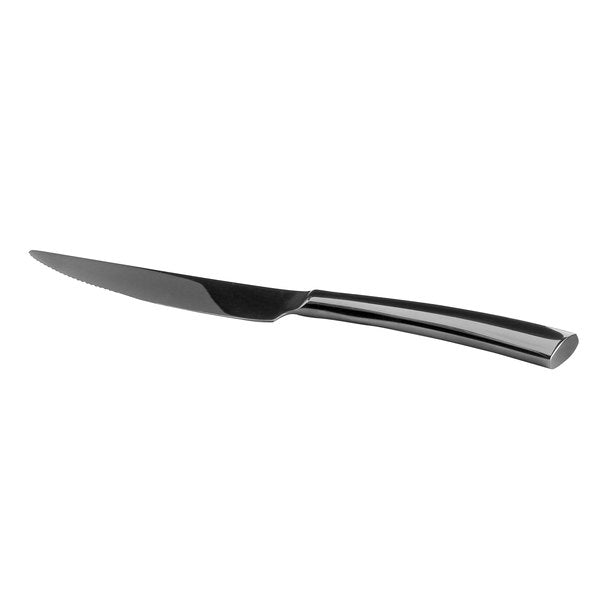 WORLD TABLEWARE - Aspect Steak Knives 12 Pcs. Master's Gauge, Extra Heavy Weight Stainless Steel Size: 9-3/8" Dark Gunmetal Finish