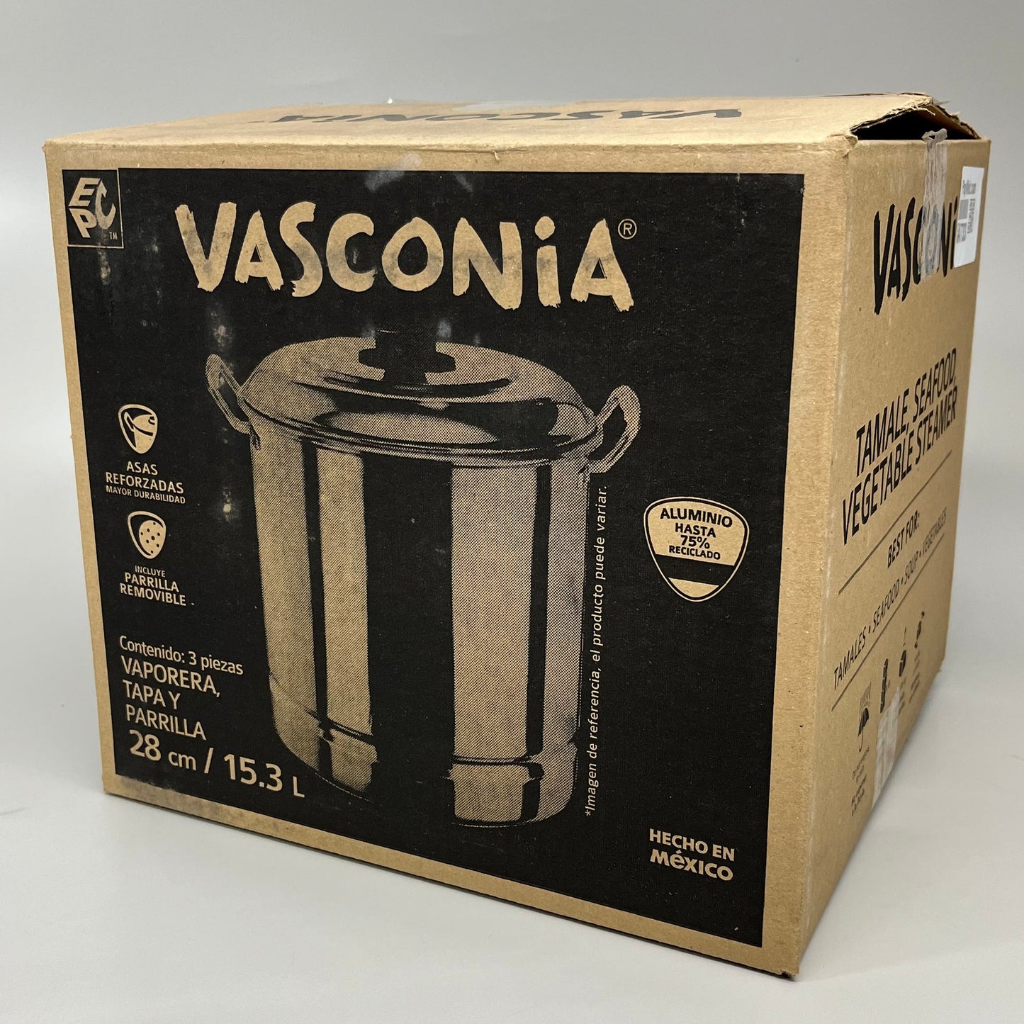 VASCONIA Steamer-pot Aluminum Stainless 16 Quart #713411