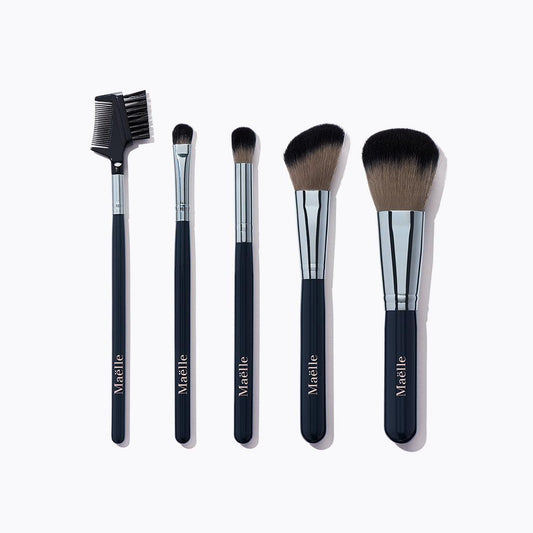 Maelle Like a Pro! Essential Brush Kit - Makeup Artist Pro Cosmetic Brushes 5 pc. Kit