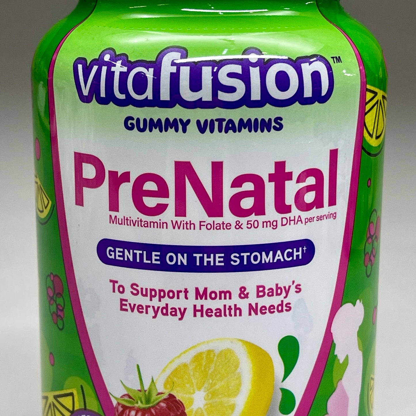 PreNatal Gummy Vitamins Lemon Raspberry 90 ct. VITAFUSION  - CLOSEOUT $5