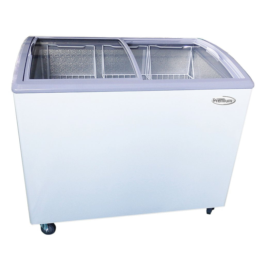 PREMIUM Levella Glass Door Showcase Freezer / Refrigerator (Multifunctional), 7.4 Cu Ft. White 40.7X 24.4X 35.8in. MPN: PFR740G