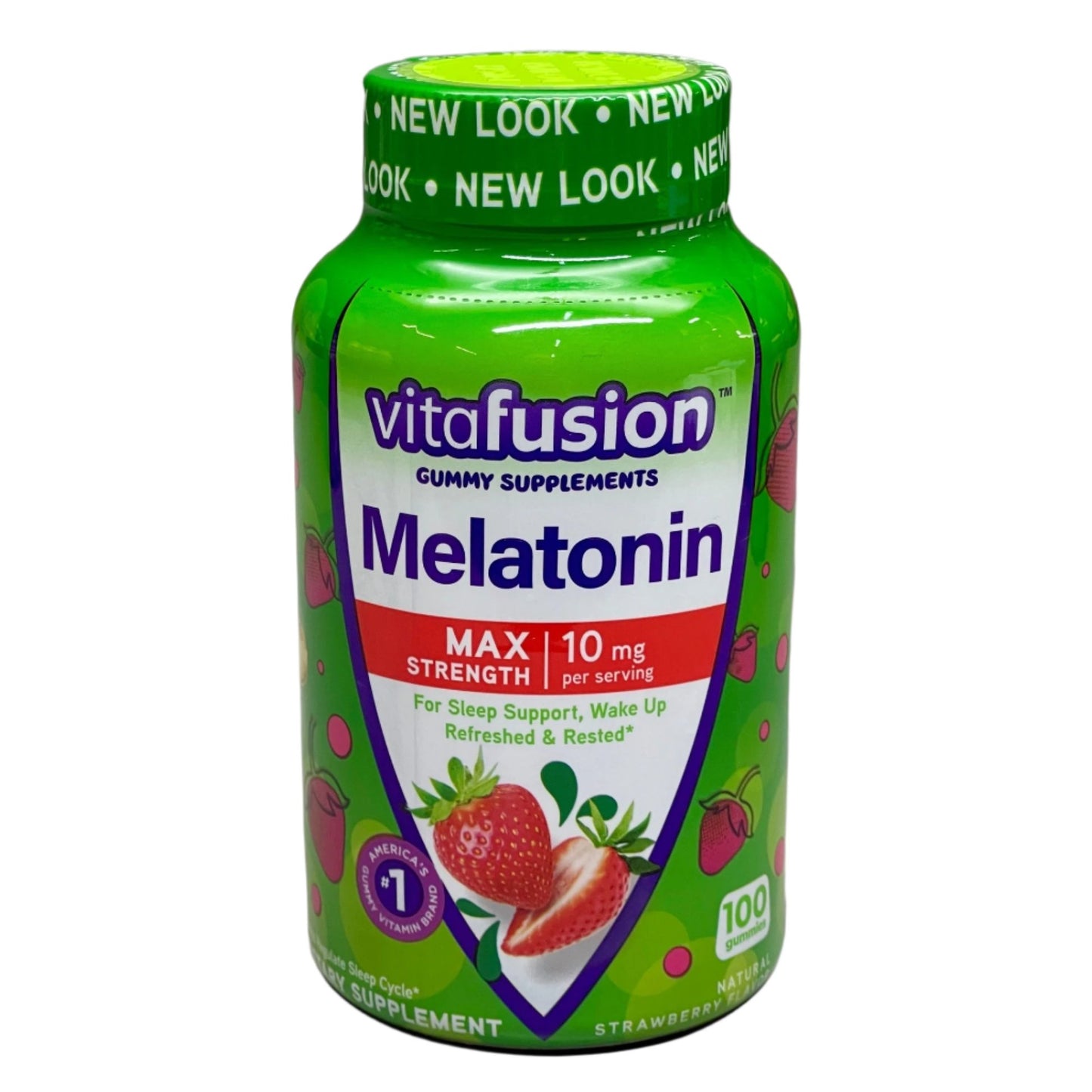 Melatonin Max Strength Gummies Strawberry 5 mg x100 ct. VITA FUSION - Closeout $3