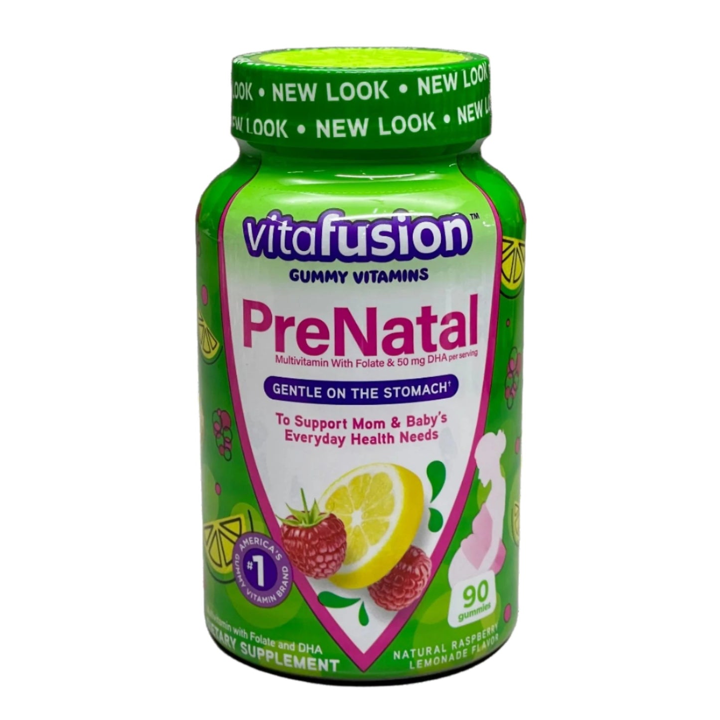 PreNatal Gummy Vitamins Lemon Raspberry 90 ct. VITAFUSION  - CLOSEOUT $5