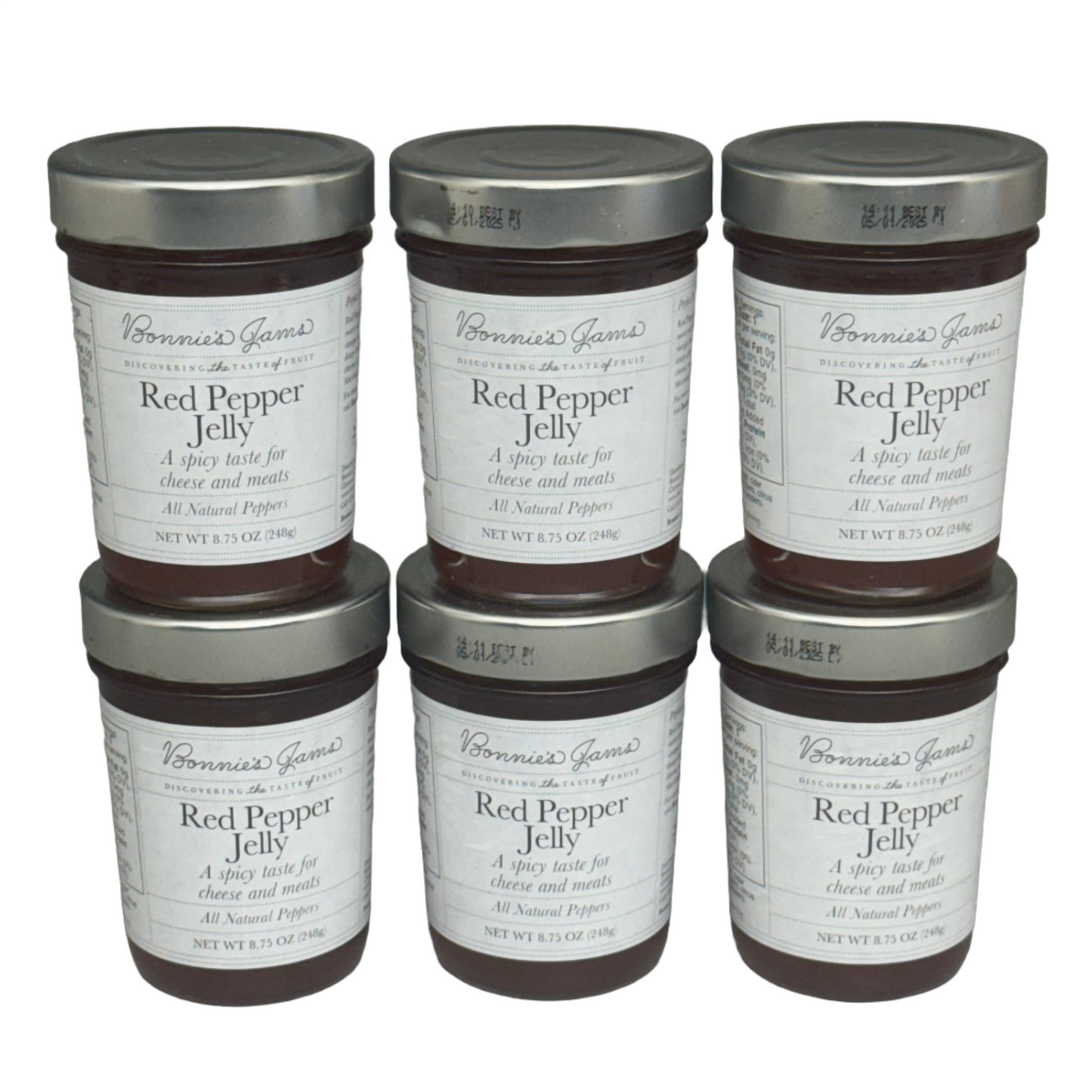 BONNIE'S JAMS Red Pepper Jelly 8.75 oz Best By: 5/25