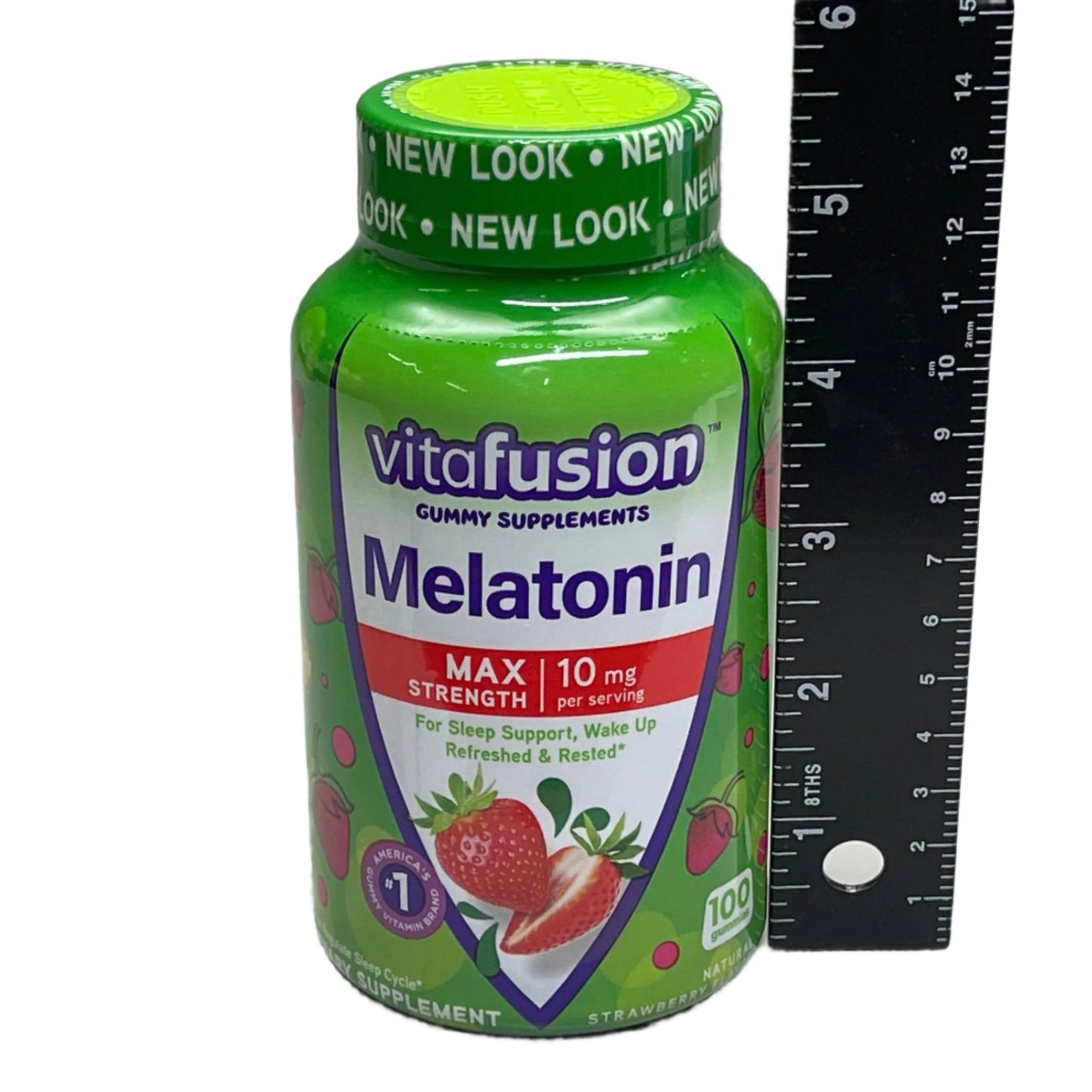 Melatonin Max Strength Gummies Strawberry 5 mg x100 ct. VITA FUSION - Closeout $3