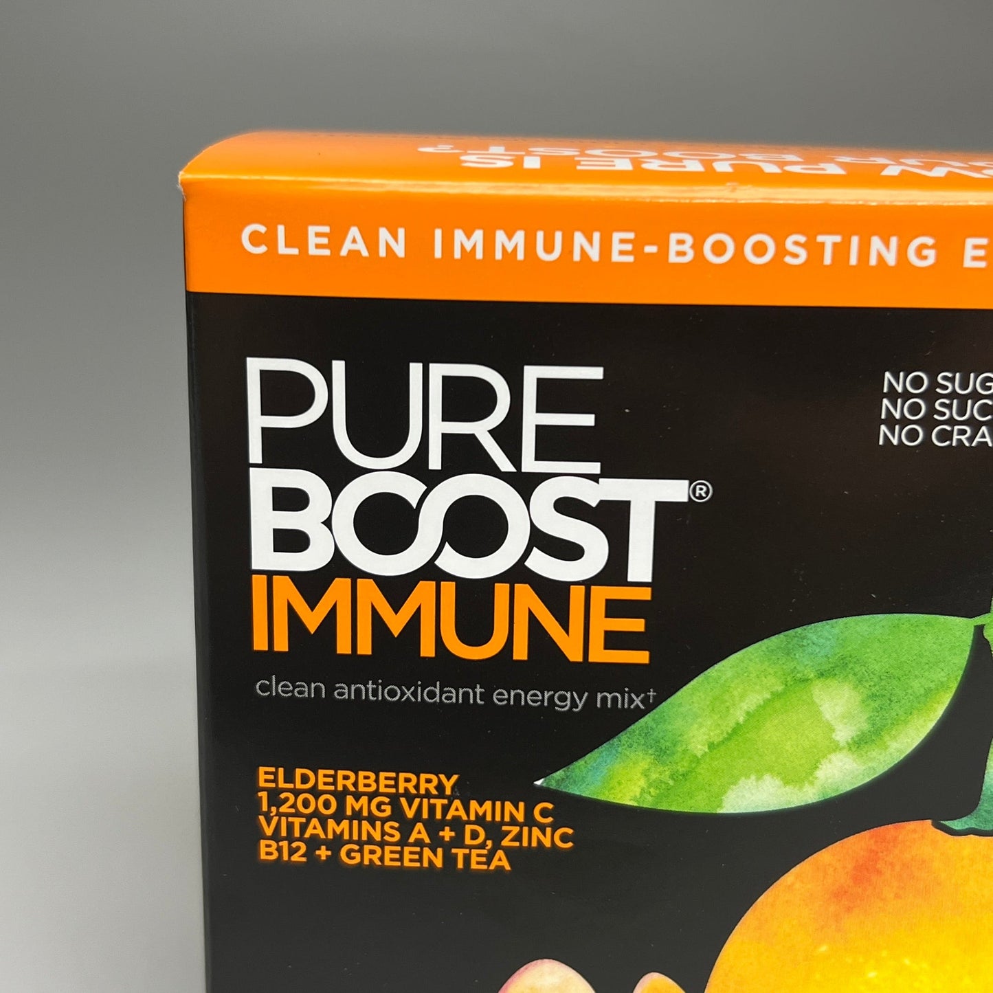PUREBOOST IMMUNE Clean Antioxidant Energy Drink Mix, Tangerine Twist, 30 pcs 12.17 oz Best By: 4/24