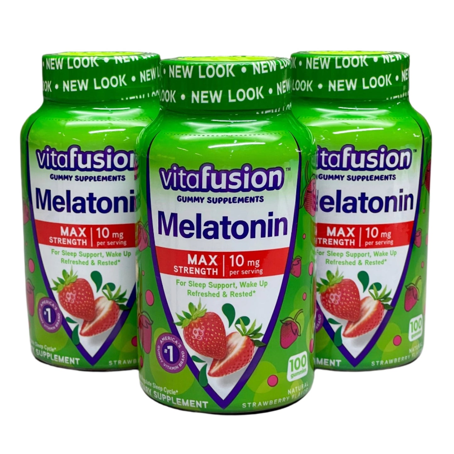 Melatonin Max Strength Gummies Strawberry 5 mg x100 ct. VITA FUSION - Closeout $3