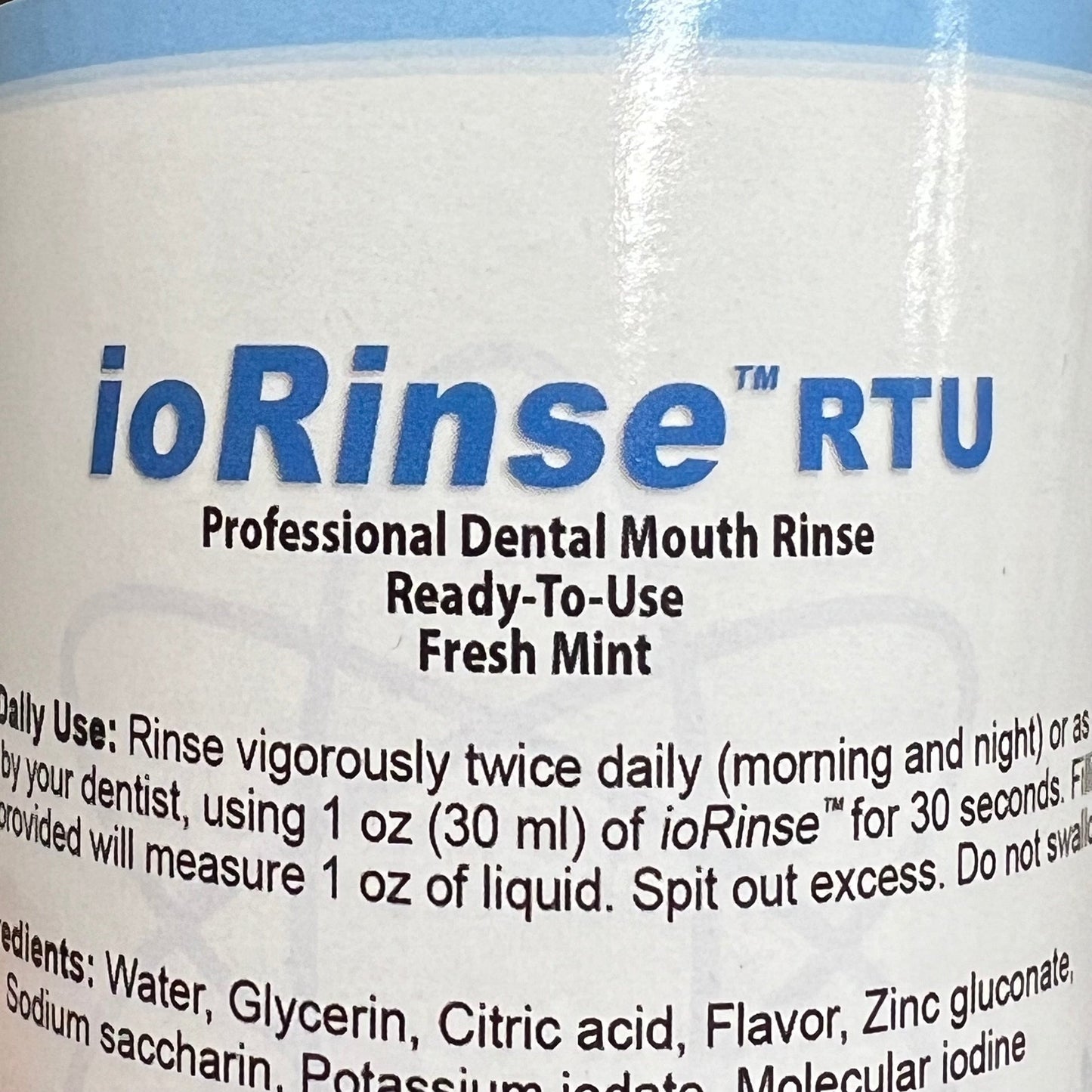 IOTECH IoRinse RTU Professional Dental Mouth Rinse Fresh Mint 12 fl oz Exp: 5/23 (AS-IS)