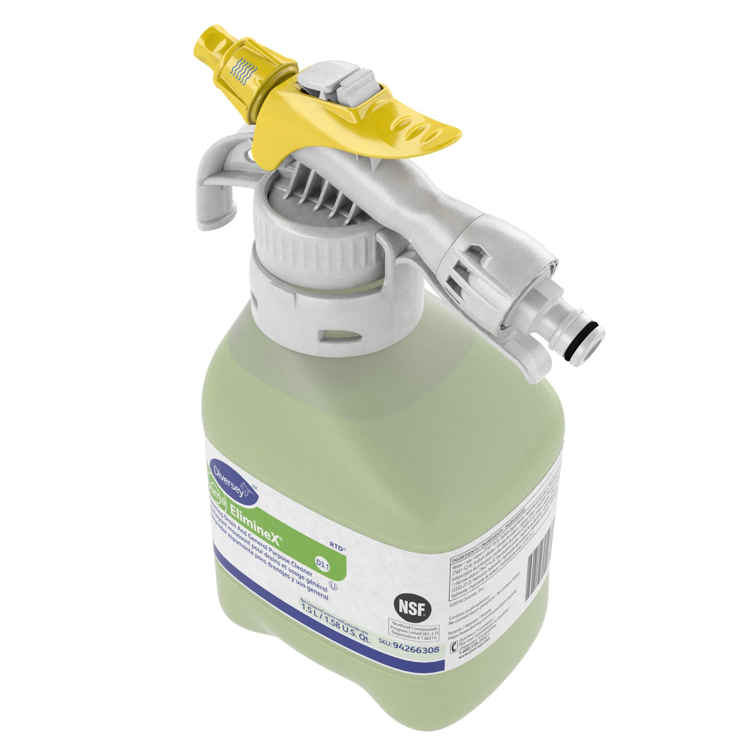 DIVERSEY Suma ElimineX D3.1 Foaming Drain & General Purpose Cleaner Chlorine 2x 1.5 L #94266308
