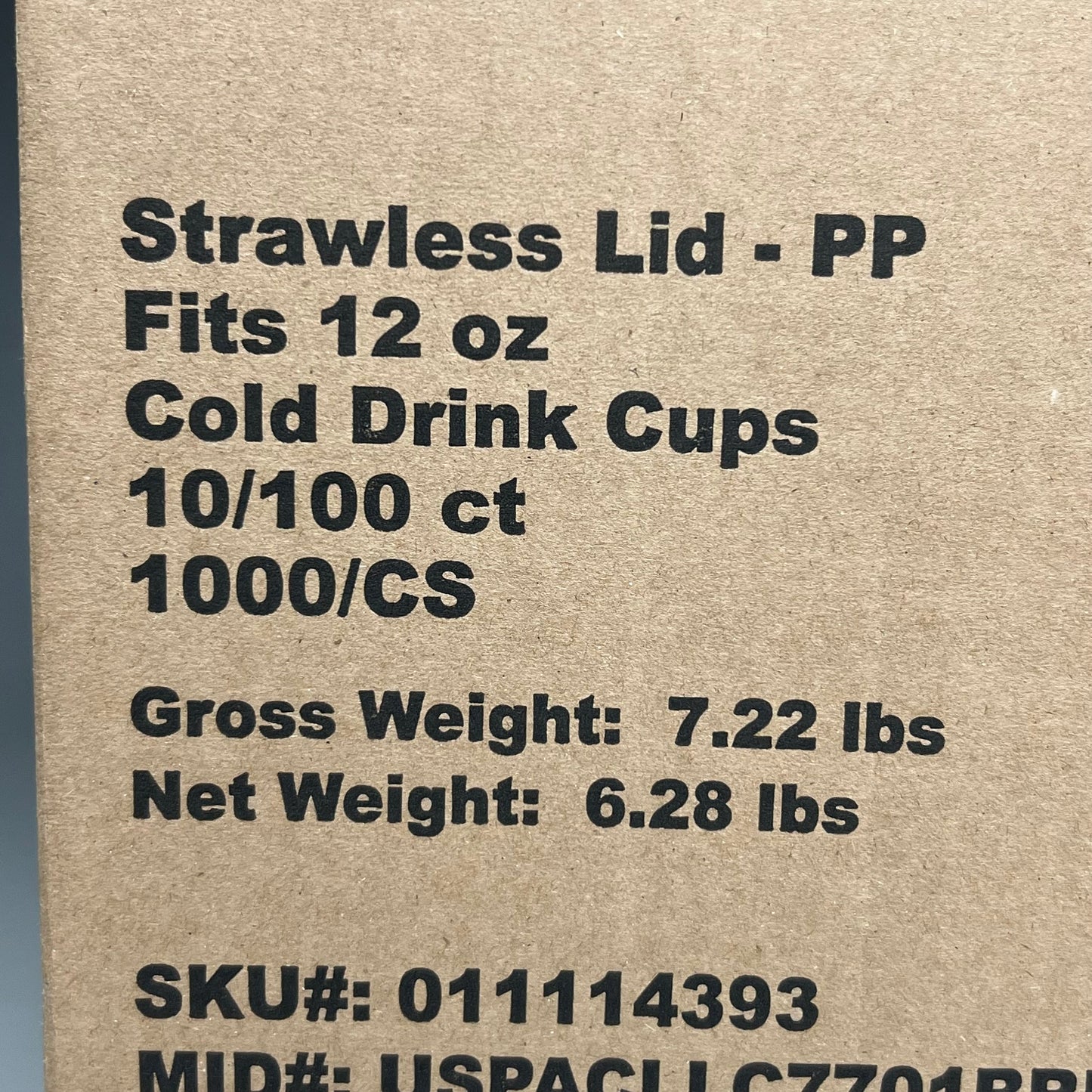 PACTIV EVERGREEN Strawless COLD Cup Lids for 12 oz 1000 ct.