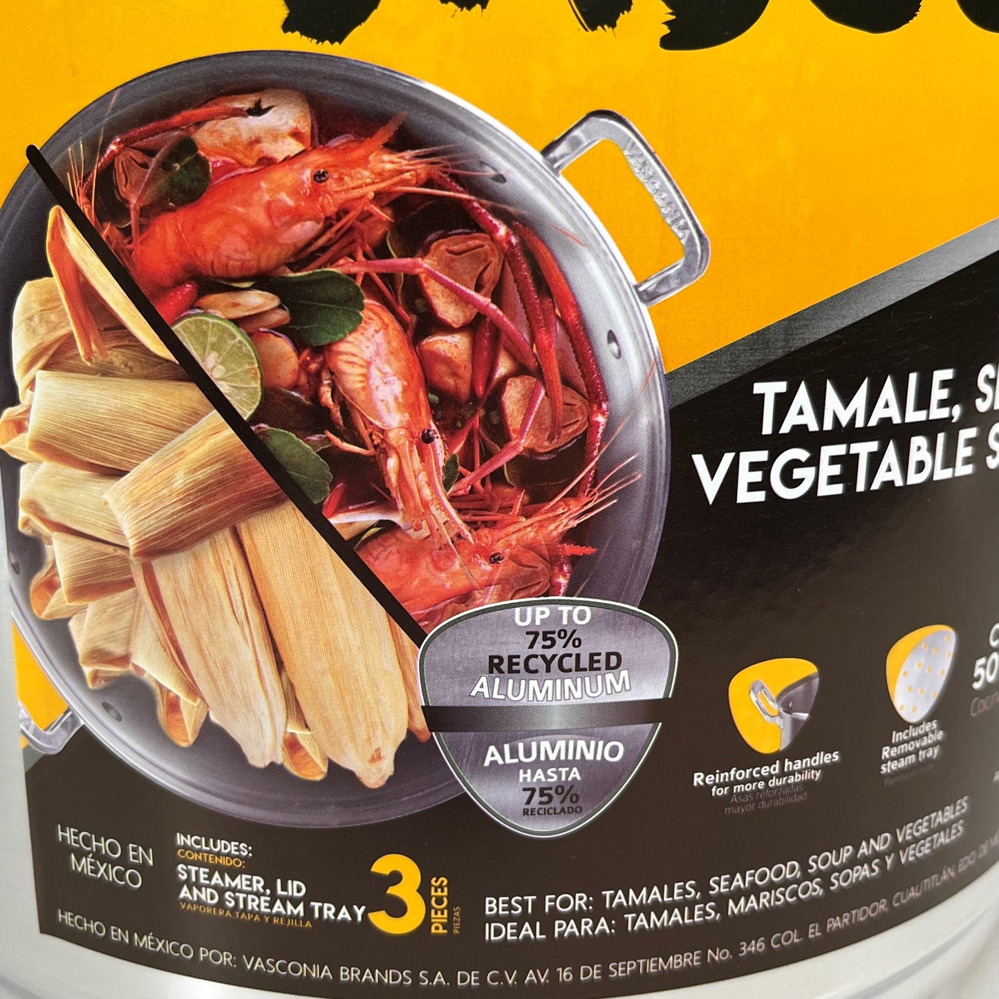 VASCONIA Steamer-pot Aluminum Stainless 16 Quart #713411
