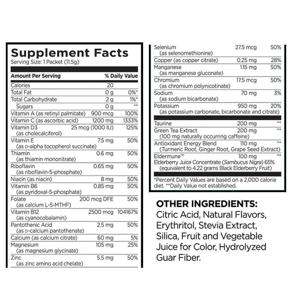 PUREBOOST IMMUNE Clean Antioxidant Energy Drink Mix, Tangerine Twist, 30 pcs 12.17 oz Best By: 4/24