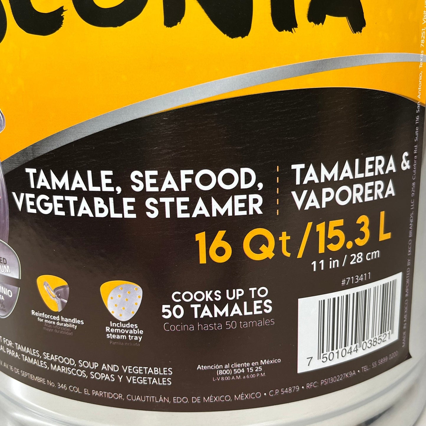 VASCONIA Steamer-pot Aluminum Stainless 16 Quart #713411