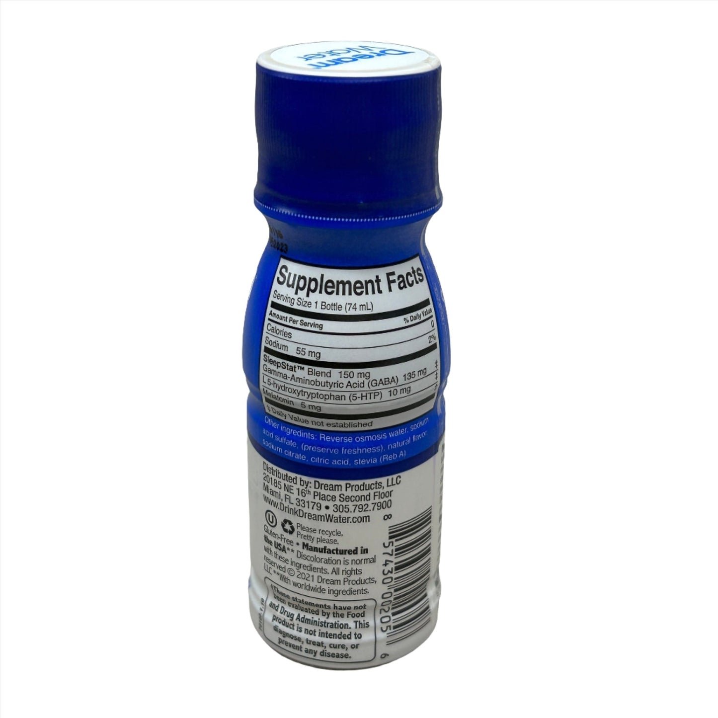 DREAM WATER Sleep and Relaxation Shot Case 12x ct. Snoozeberry Flavor 2.5 fl oz