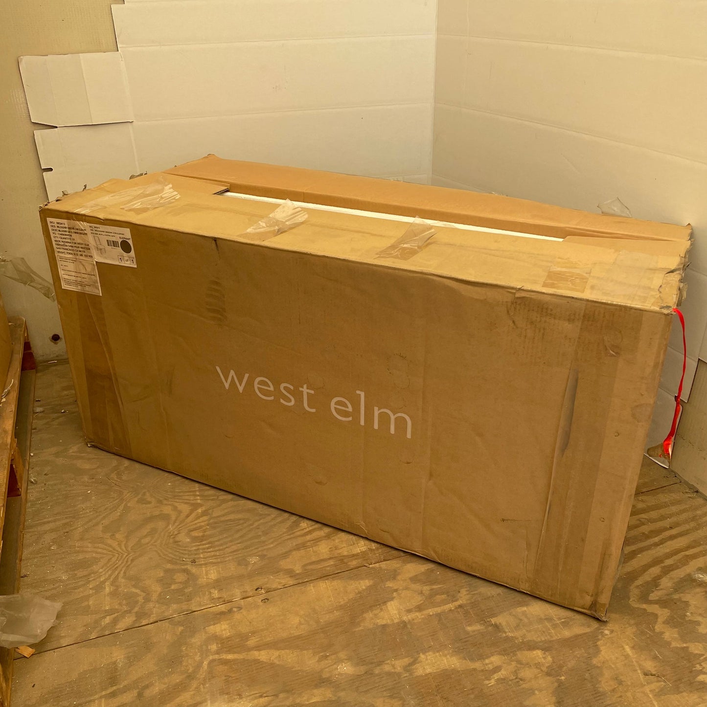 WEST ELM  Willoughby Leather Dining Chair Color: Elephant Grey New/ As-Is