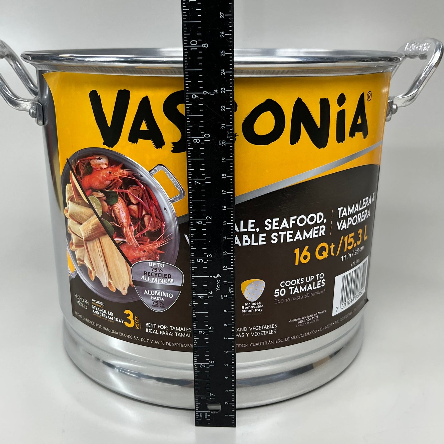 VASCONIA Steamer-pot Aluminum Stainless 16 Quart #713411