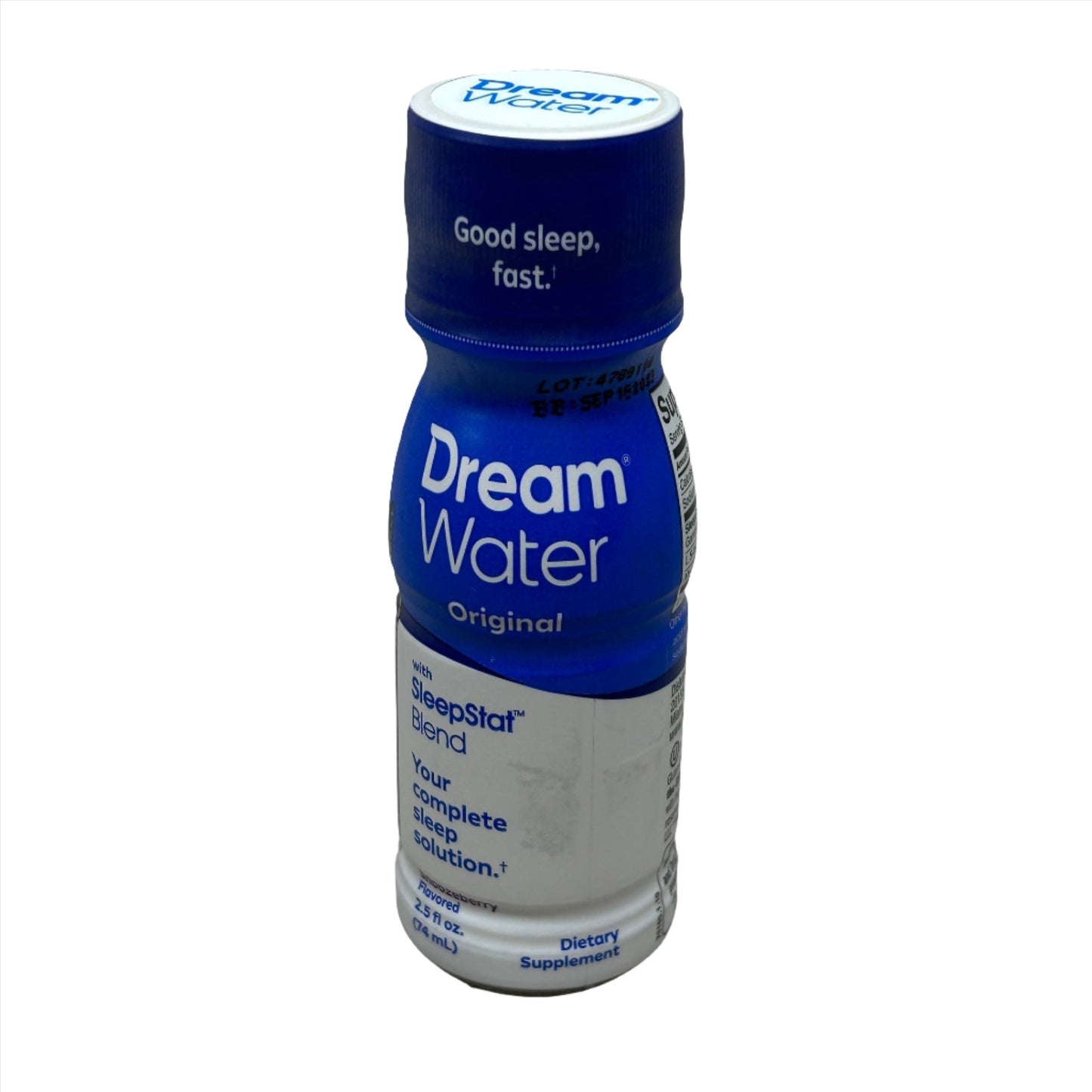 DREAM WATER Sleep and Relaxation Shot Case 12x ct. Snoozeberry Flavor 2.5 fl oz