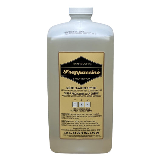 STARBUCKS Frappuccino Syrup Crème Flavored Syrup - 1.86 L Shelf Stable (as-is) Best By: 01/25