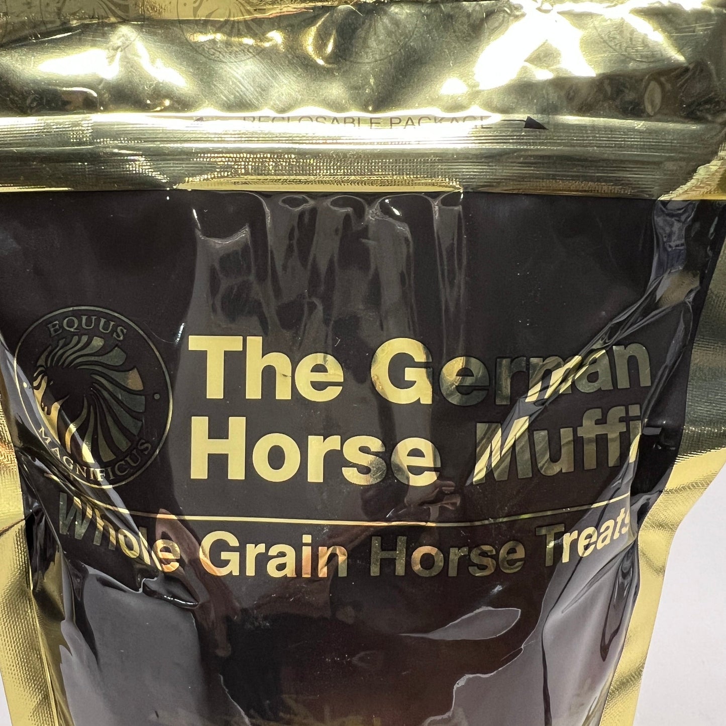 EQUUS MAGNIFICIUS German Horse Muffin Whole Grain Horse Treats 1 lb Shelf Stable (as-is)