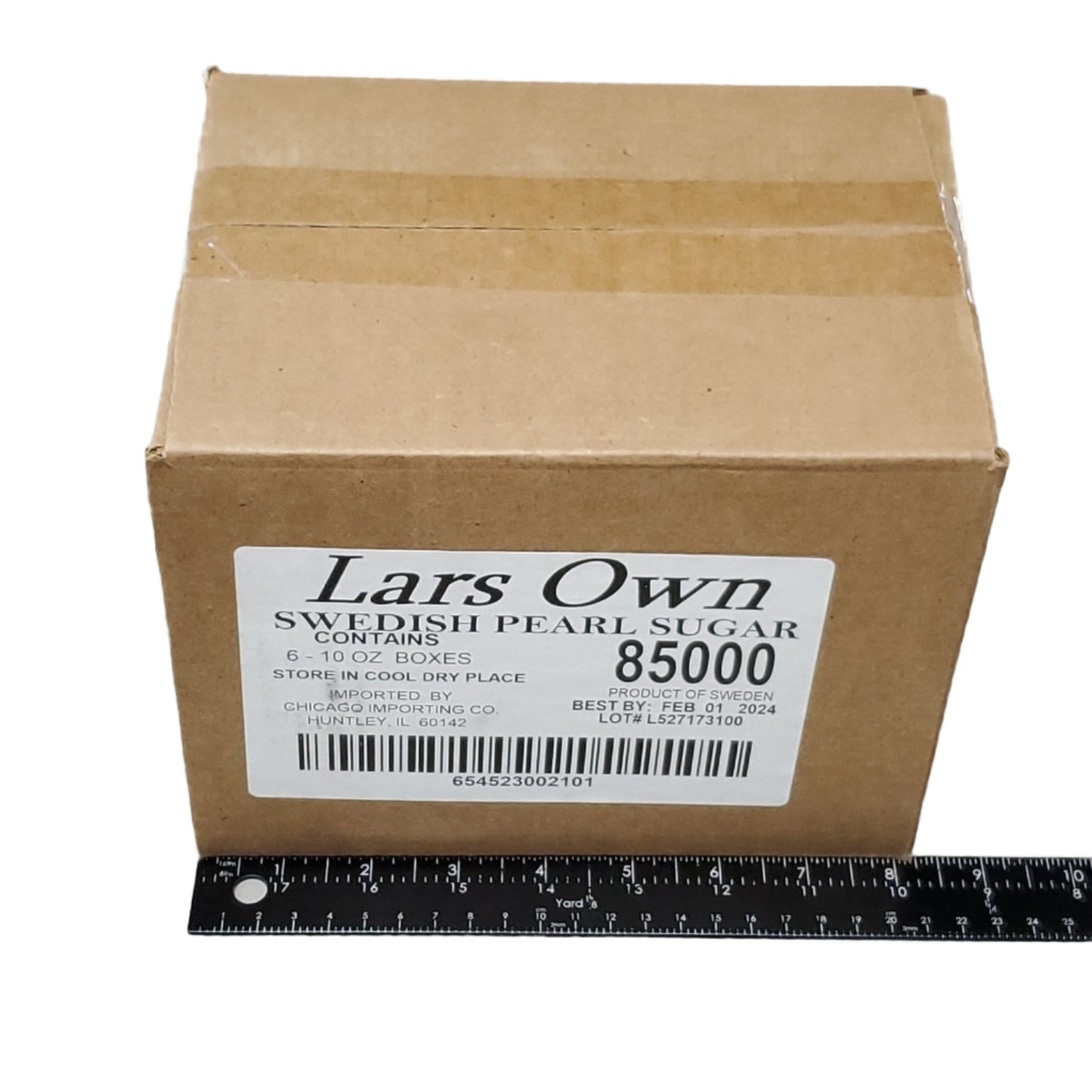 LARS' OWN Swedish Pearl Sugar 10 oz/ ea.  6x/ case (60 total oz) Shelf Stable (as-is) Best By: 02/24