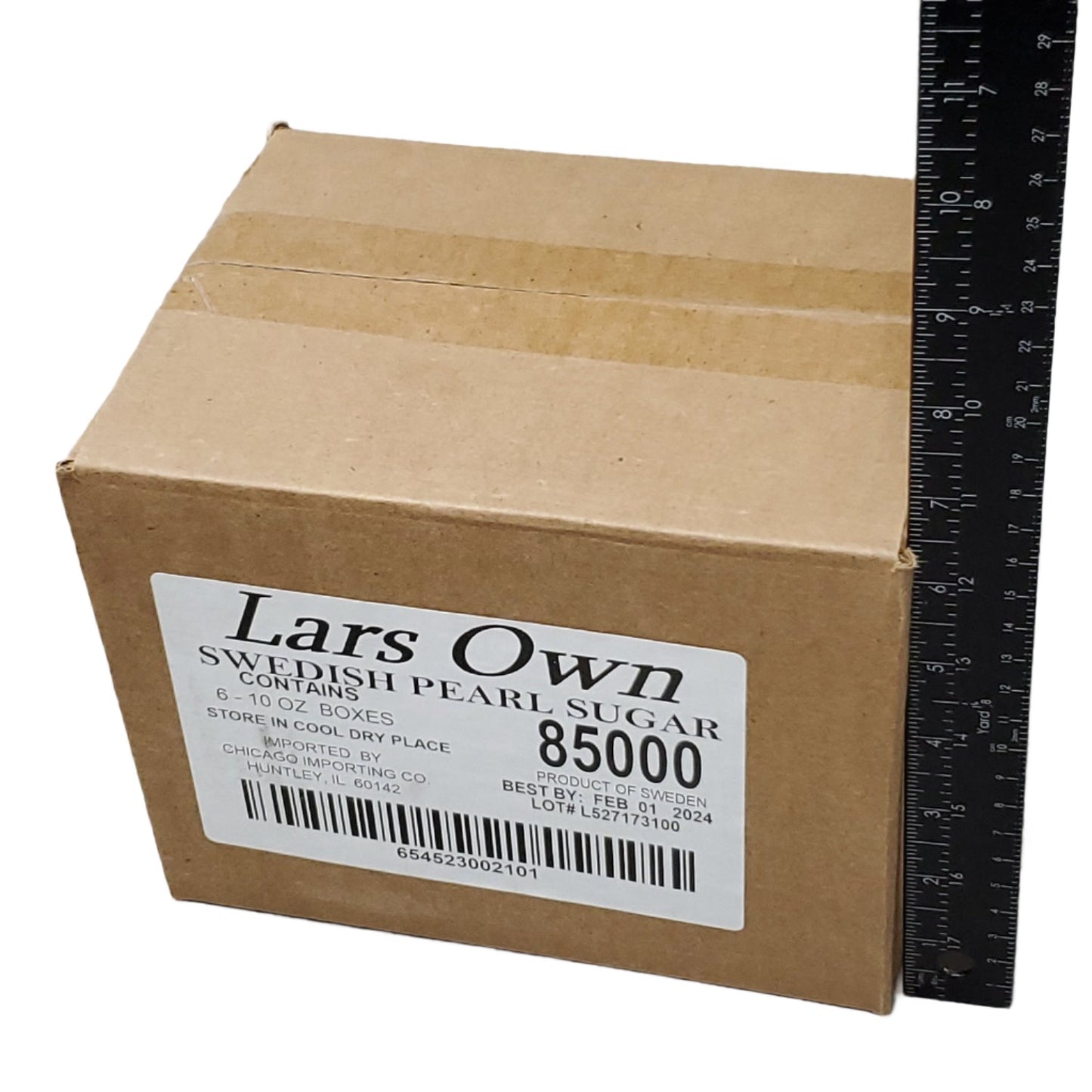 LARS' OWN Swedish Pearl Sugar 10 oz/ ea.  6x/ case (60 total oz) Shelf Stable (as-is) Best By: 02/24