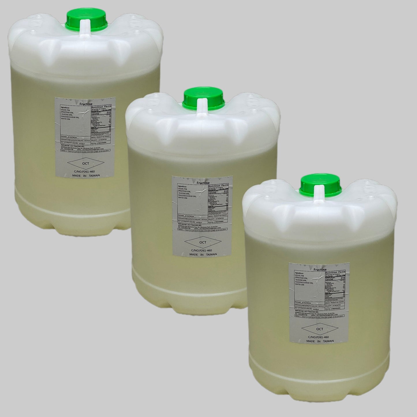 Oct Trading Liquid Fructose - 25kg Drum / 55 lbs. Shelf Stable (as-is)