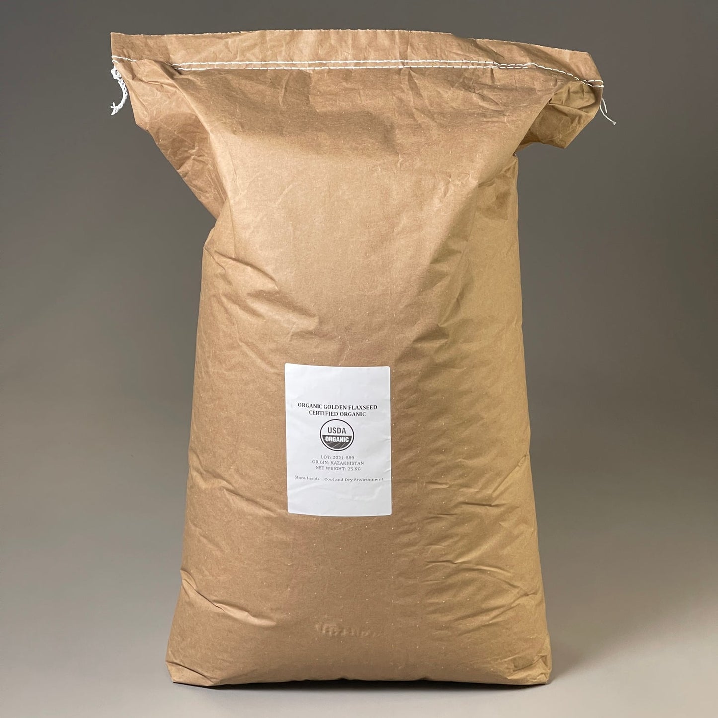 ORGANIC GOLDEN FLAXSEED  Certified Organic Flaxseed Bulk Grain - 54 lb (25 KG) Shelf Stable (as-is)
