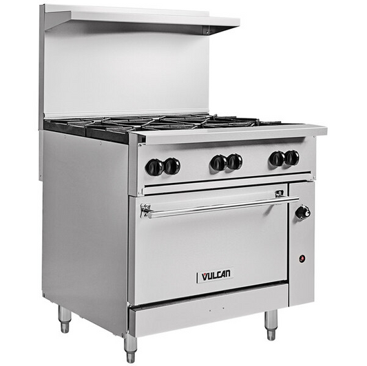 VULCAN Endurance 6x Burner Natural Gas Range With Convection Oven 36" x 6 Burner Model: 36C-6BN