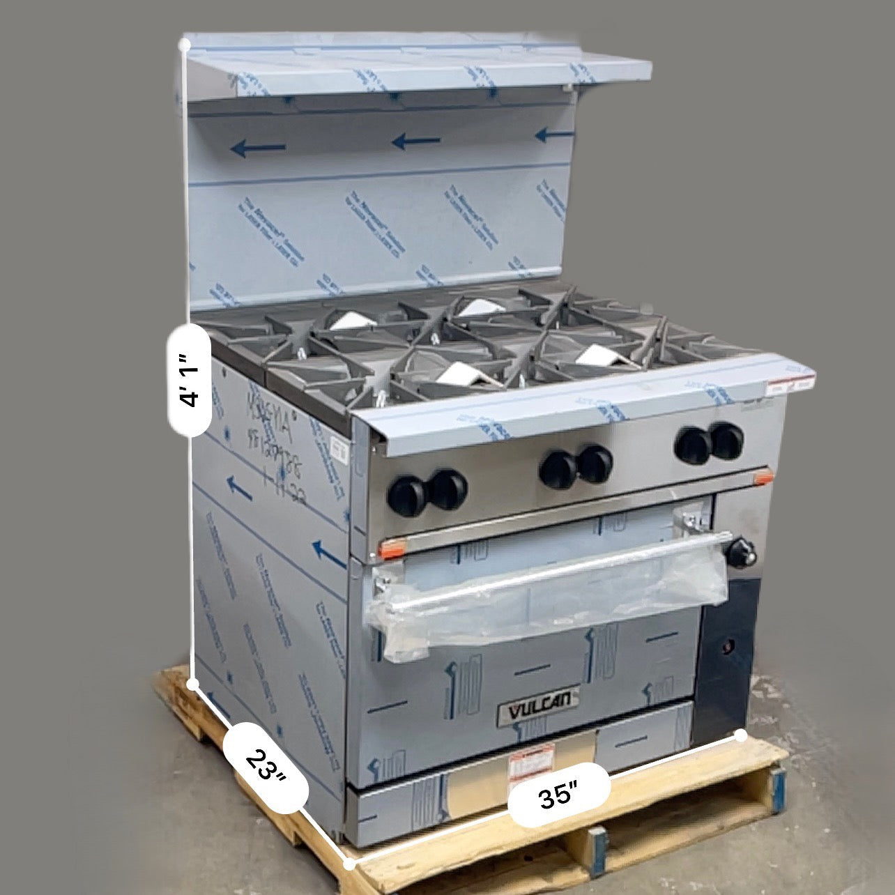 VULCAN Endurance 6x Burner Natural Gas Range With Convection Oven 36" x 6 Burner Model: 36C-6BN